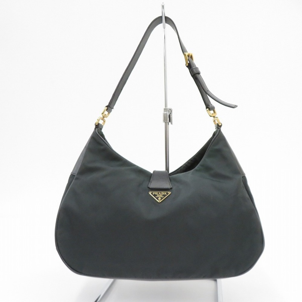 Prada Triangle Logo Turnlock Green Handbag